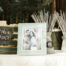 - AMY ROCHELLE PRESS - Hand lettered signs for Wedding Sparklers and Favors. Photo by Images by Bethany.