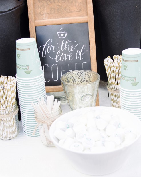 - AMY ROCHELLE PRESS - For the Love of Coffee: Mini chalk board sign for the wedding coffee station. Photo by Images by Bethany